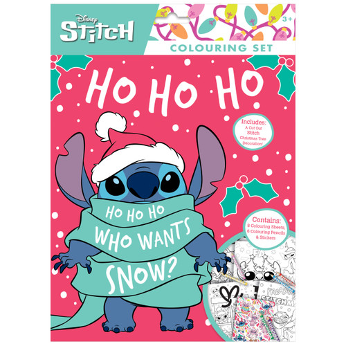 A Lilo & Stitch Christmas Colouring Set.