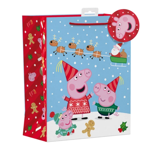 A Peppa Pig Large Christmas Gift Bag.