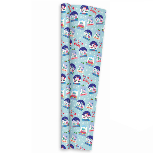 A roll of Peppa Pig Christmas Wishes Wrapping Paper, measuring approx 69cm x 2m.