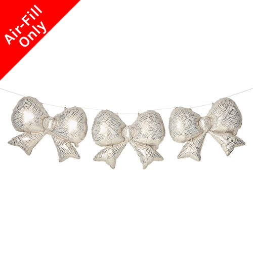 A Cream Polka Dot Bow Foil Balloon Garland Kit, manufactured by Rico Design.