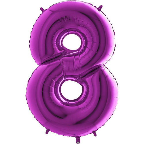 40 inch Purple Number 8 Foil Balloon (1)