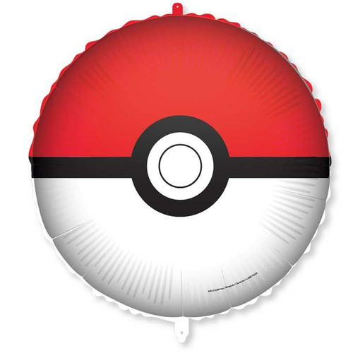 An 18 inch Pokémon Poké Ball Foil Balloon.