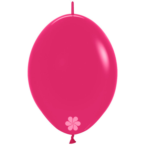 A pack of 12" Fashion Cosmo Pink Link-O-Loon Latex Balloons, manufactured by Sempertex.