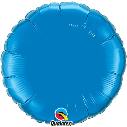 18" Sapphire Blue Round Foil Balloon (1) - UNPACKAGED