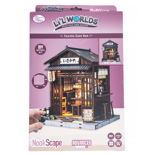 A Sakura Sake Bar Li'L Worlds 3D NookScape Kit, manufactured by Craft Buddy.
