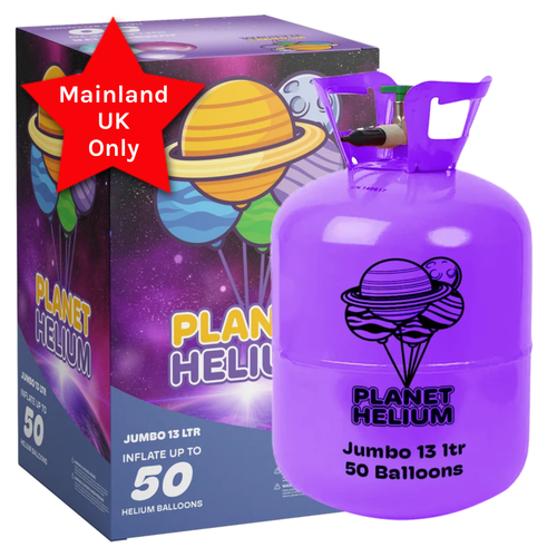 A Planet Helium Disposable Helium Cylinder.
