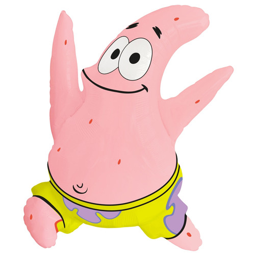 A 30 inch Patrick Star Foil Balloon, manufactured by Flexmetal.