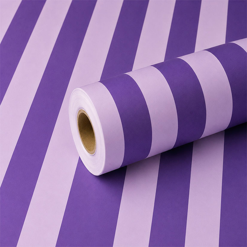 A roll of Lilac & Purple Frosted Film, measuring approx. 80cm x 80m.