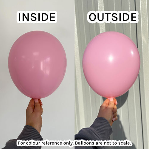 A pack of 25 17" Baby Pink Latex Balloons, manufactured by Tuftex.
