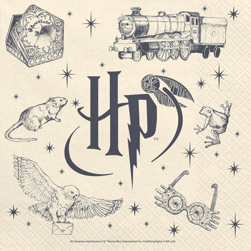 A set of 20 Harry Potter Motifs Paper Napkins, manufactured by PartyDeco.