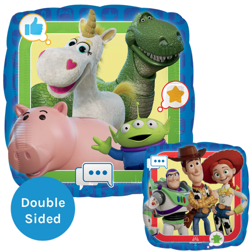 An 18 inch Toy Story 5 Square Foil Balloon, manufactured by Anagram.