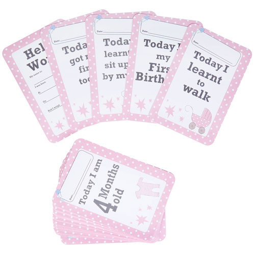 Tiny Feet Baby Girl Milestone Cards (28)