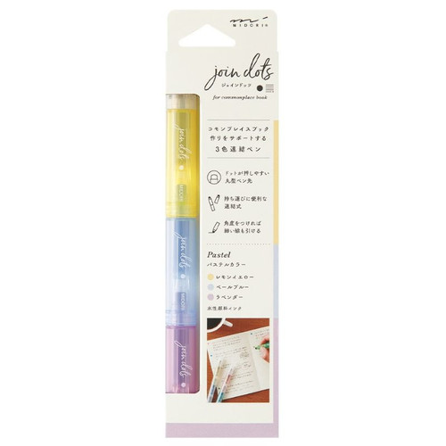 A pack of Midori Connecting Pen Join Dots Pastel.