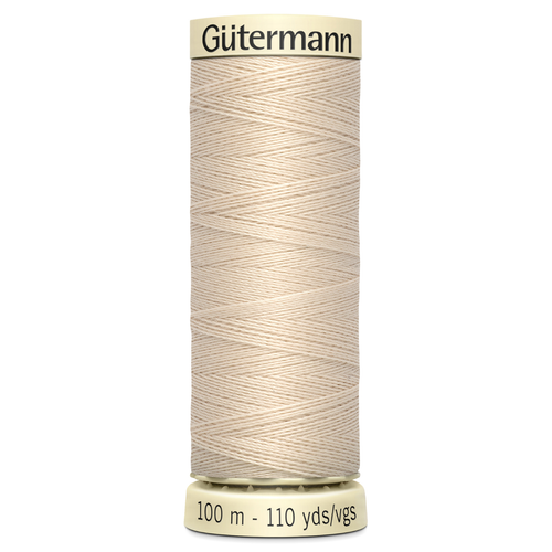 A 100m spool of Bone Sew All Thread, manufactured by Gutermann.