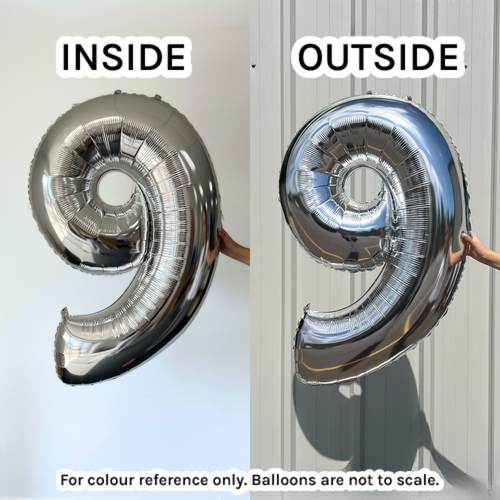 40 inch Silver Number 6 Foil Balloon (1)