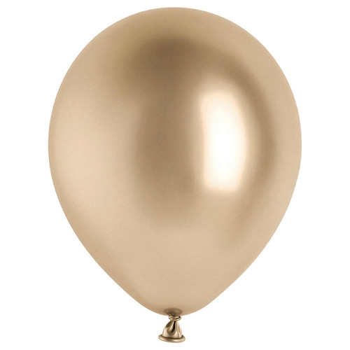 12" Glossy Champagne Gold Latex Balloons (50)