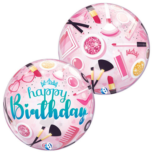 22" Cosmetics Happy Birthday T-Bubble Balloon (1)