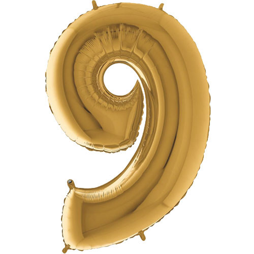 40 inch Gold Number 9 Foil Balloon (1)