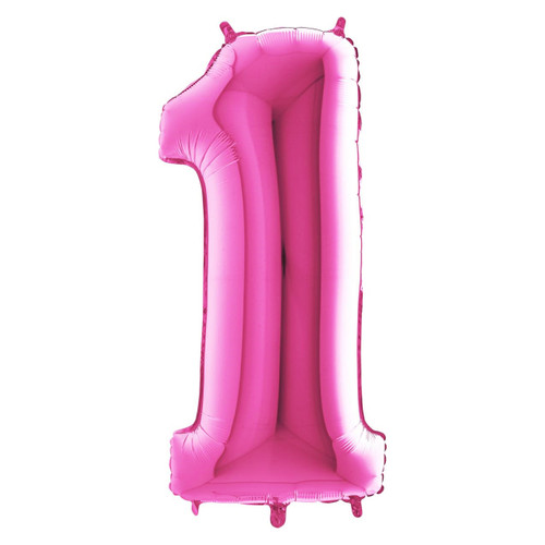 40 inch Fuchsia Number 1 Foil Balloon (1) 40 inch Fuchsia Number 1 Foil Balloon (1)