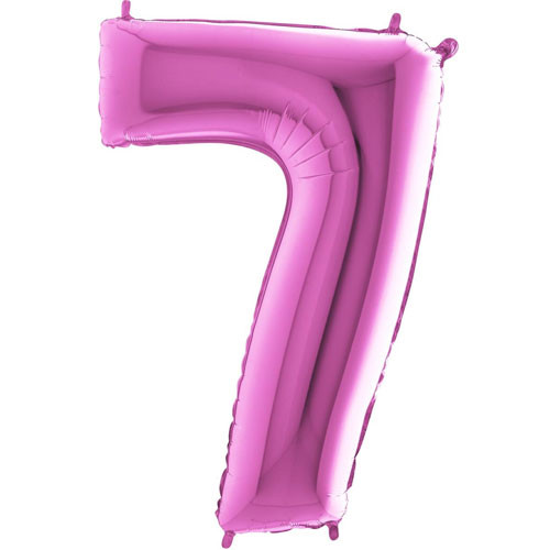 40 inch Fuchsia Number 7 Foil Balloon (1)