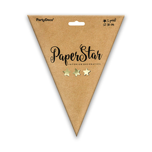 30cm Metallic Gold Paper Star (1)