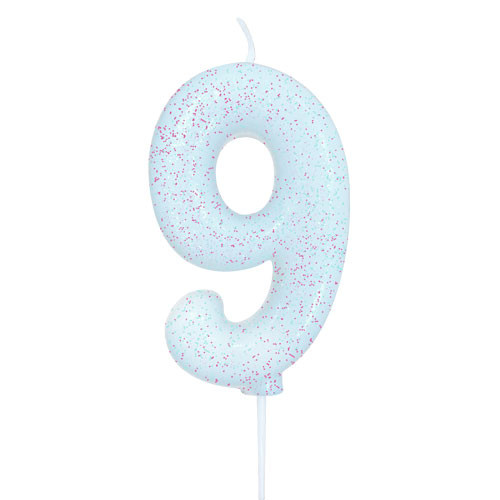 7cm Age Nine Iridescent Glitter Candle (1) 7cm Age Nine Iridescent Glitter Candle (1)