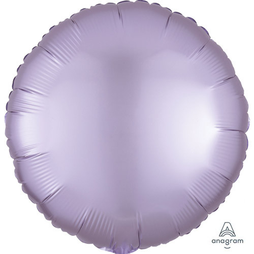 18" Pastel Lilac Satin Round Foil Balloon (1) - UNPACKAGED