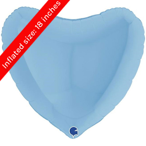 36" Matte Blue Heart Foil Balloon (1) 36" Matte Blue Heart Foil Balloon (1)