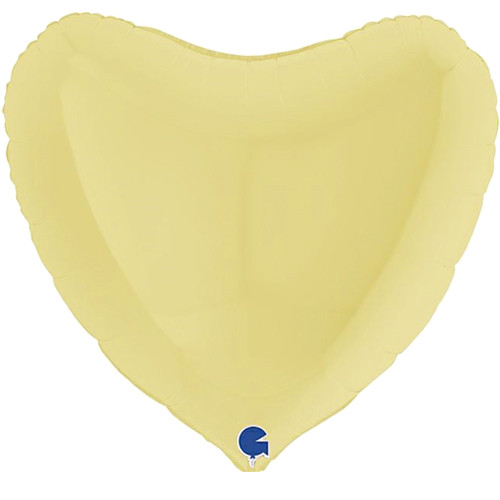 36" Matte Yellow Heart Foil Balloon (1)