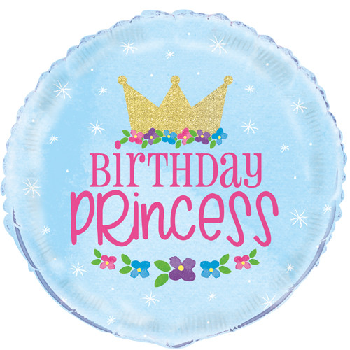 18 inch Birthday Princess Floral Foil Balloon (1)