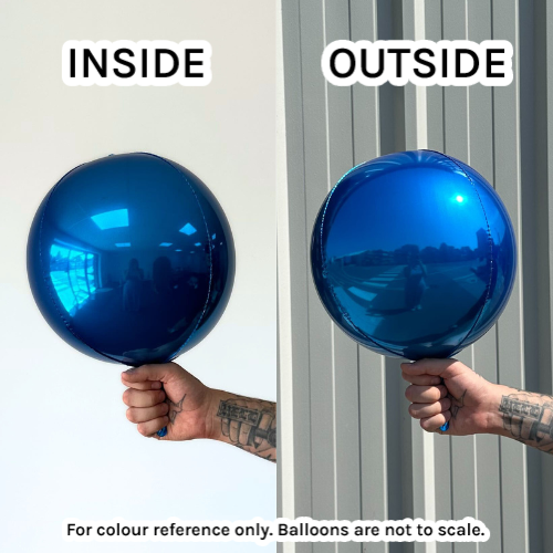 15" Globe Blue Foil Balloon (1) - UNPACKAGED