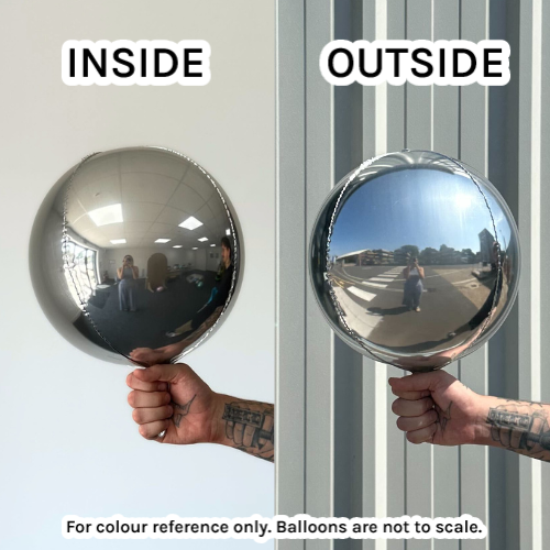 15" Globe Silver Foil Balloon (1) - UNPACKAGED