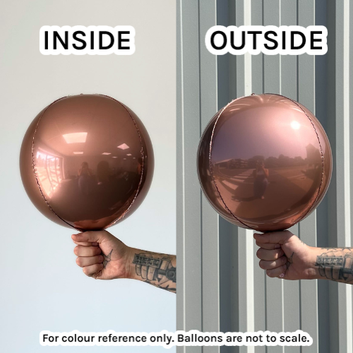 15" Globe Rose Gold Foil Balloon (1) - UNPACKAGED
