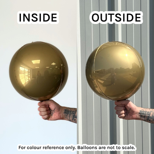 15" Globe Satin Gold Foil Balloon (1) - UNPACKAGED
