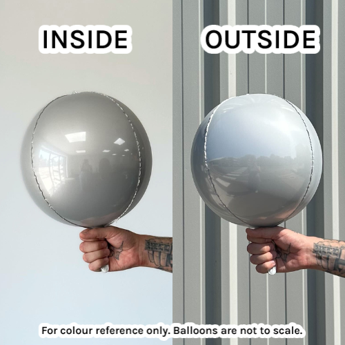 15" Globe Satin White Foil Balloon (1) - UNPACKAGED