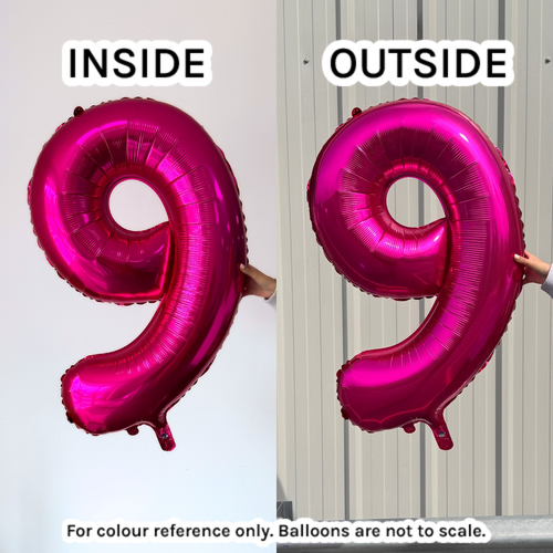 34 inch Unique Magenta Number 8 Foil Balloon (1)