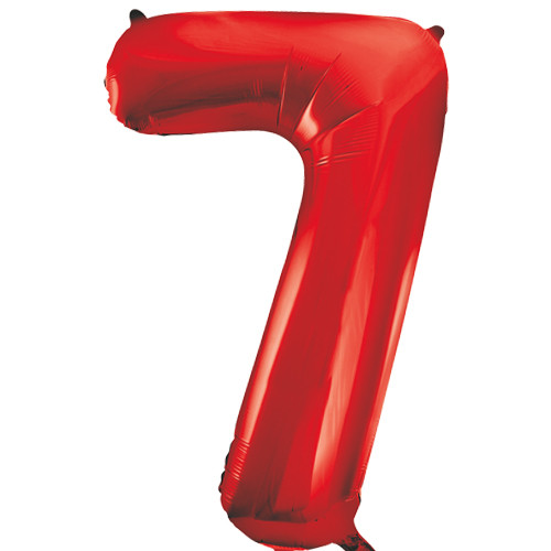 34 inch Unique Red Number 7 Foil Balloon (1)