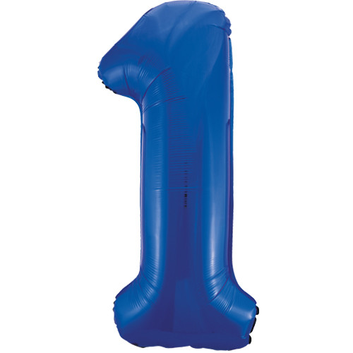 34 inch Unique Blue Number 1 Foil Balloon (1)