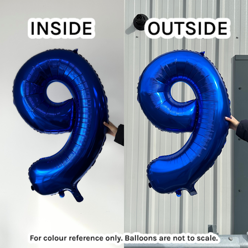 34 inch Unique Blue Number 6 Foil Balloon (1)
