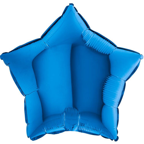 18" Blue Star Foil Balloon (1) - UNPACKAGED