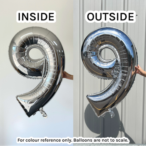 34 inch Anagram Silver Number 9 Foil Balloon (1)