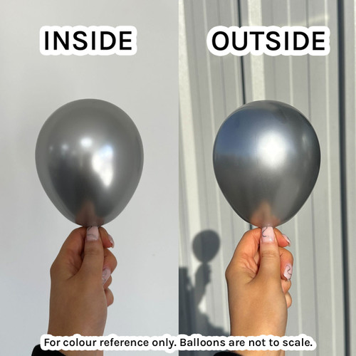5" Reflex Silver Sempertex Latex Balloons (50)
