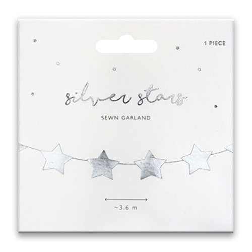 Silver Star Paper Garland - 3.6m (1)