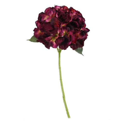 42cm Dark Purple Hydrangea Short Stem (1)