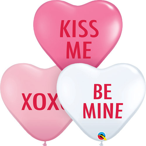 11 inch Love Expression Heart Assorted Latex Balloons (50)