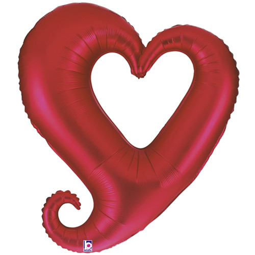 37 inch Linky Heart Red Foil Balloon (1)