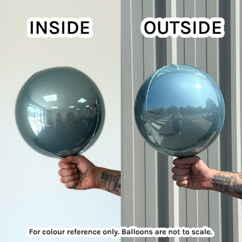 11" Globe Pastel Blue Foil Balloon (1) - UNPACKAGED