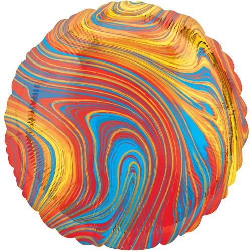 18 inch Marblez Colourful Round Foil Balloon (1)