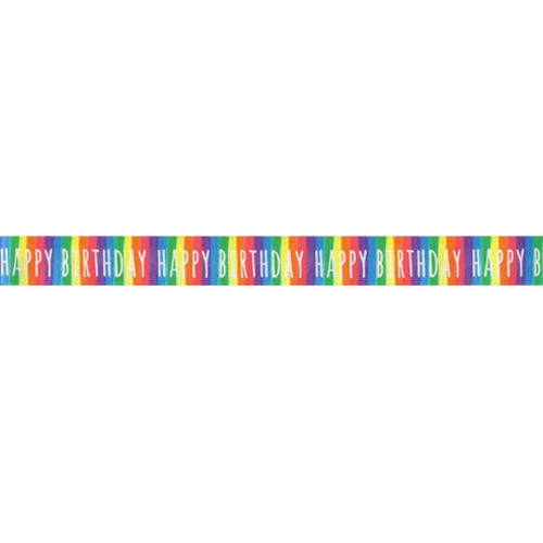 Rainbow Happy Birthday Cake Ribbon - 1m (1)