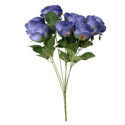 50cm Dark Blue Rose Bunch - 7 Heads